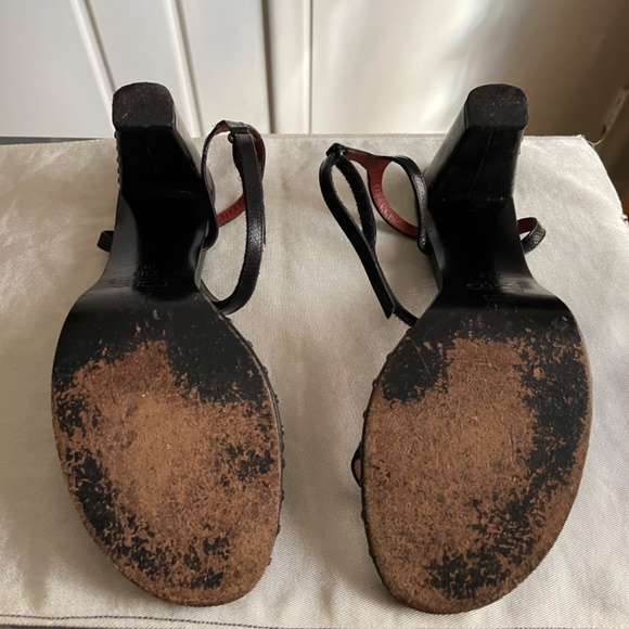 BCBG Max Azria sling Velcro heels size 38 / 7.5 - Picture 6 of 9